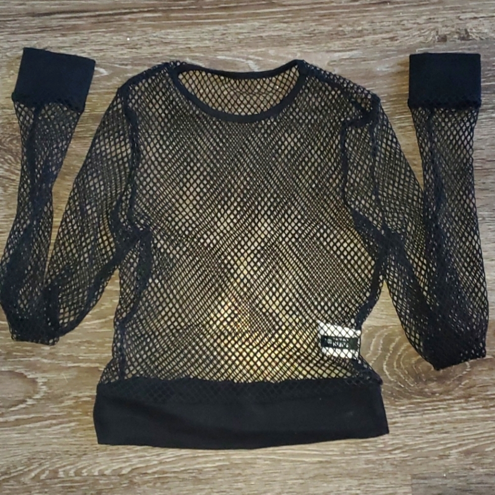 Shein Fishnet long Sleeve Top